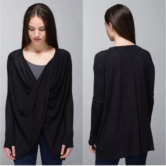 Lululemon Gray Twist & Wrap Cashmere Blend Sweater – Medium (Approx.) - Picture 2 of 5